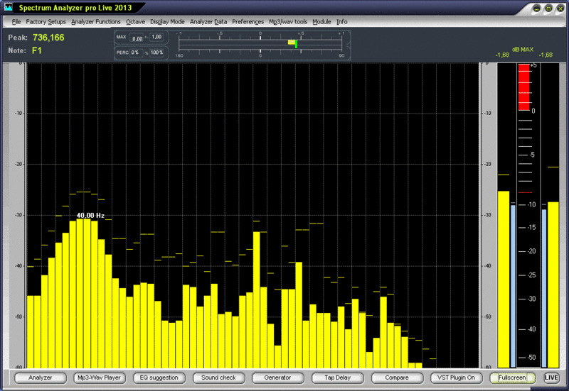Spectrum Analyzer pro Live Screenshot